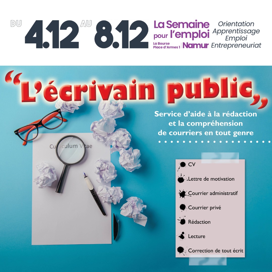 Semaine pour l'emploi - Ecrivain public